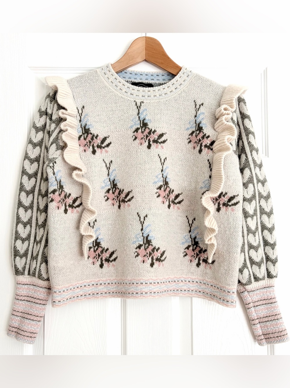 Cider Ruffle Sweater Size M - Picture 2 of 5